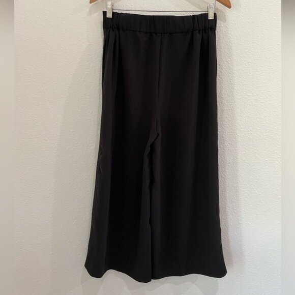 Madewell High Rise Wide Leg Crop Pants Black Boho Mod Contemporary - Picture 8 of 9